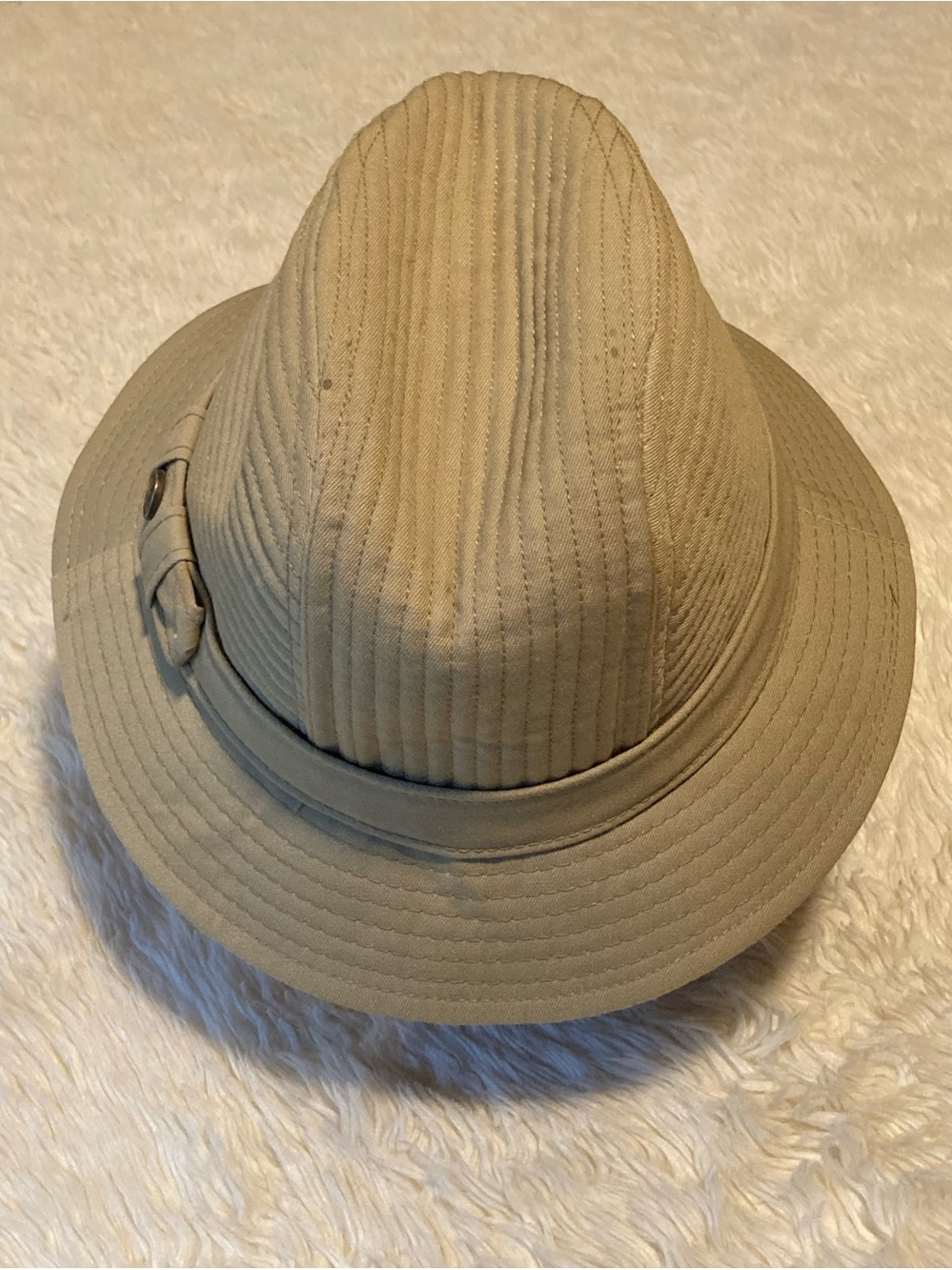 Trav’ler - Country Gentleman - Tan Corded Cotton Fedora Bucket Hat - Men's 7 1/4